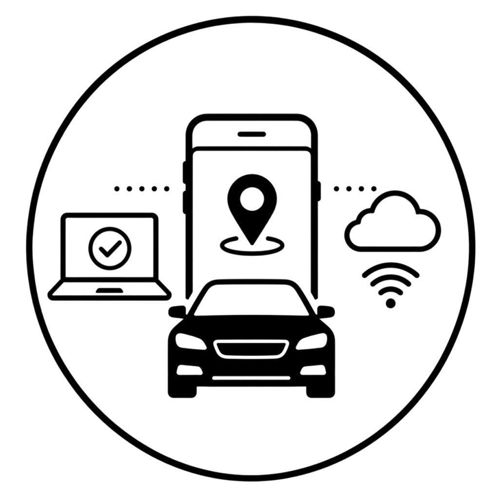 An icon depicting an embracing of technology to improve the client experience at A&L Cars