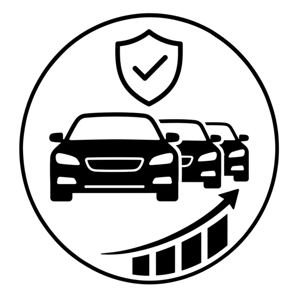 An icon depicting an investment in the A&L Cars fleet