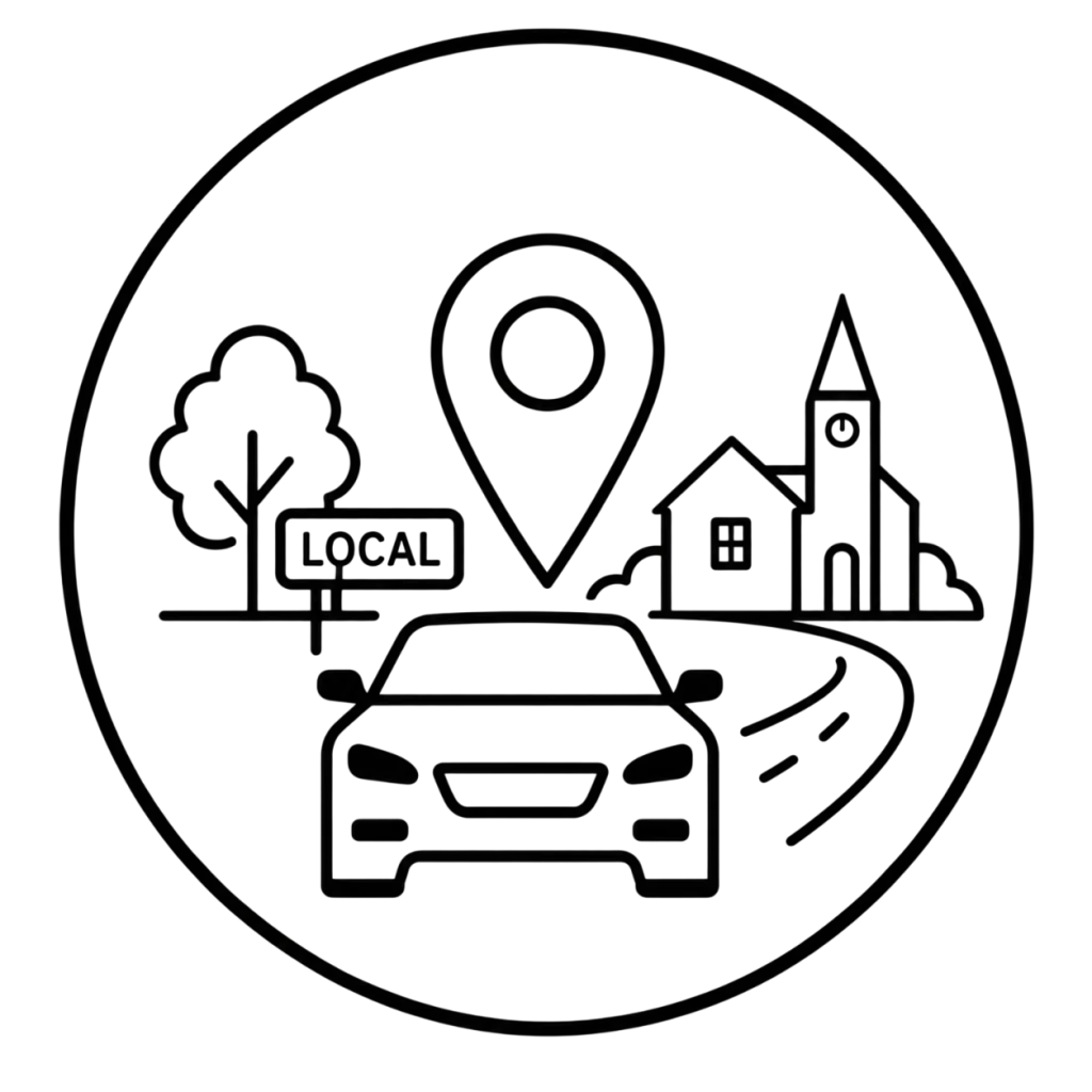 An icon depicting A&L Cars as a local private hire company