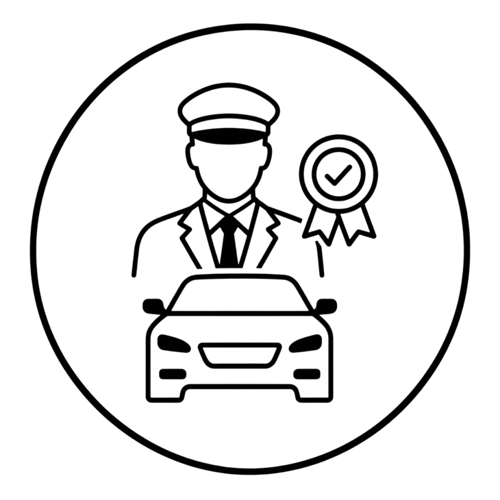 An icon depicting a professional taxi service
