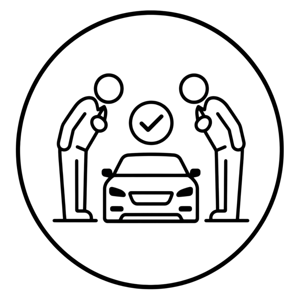 An icon depicting a respectful taxi service